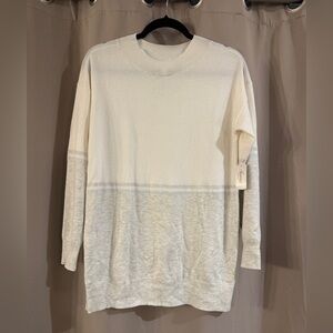 NWT Soma  Cream and Gray Crewneck Sweater